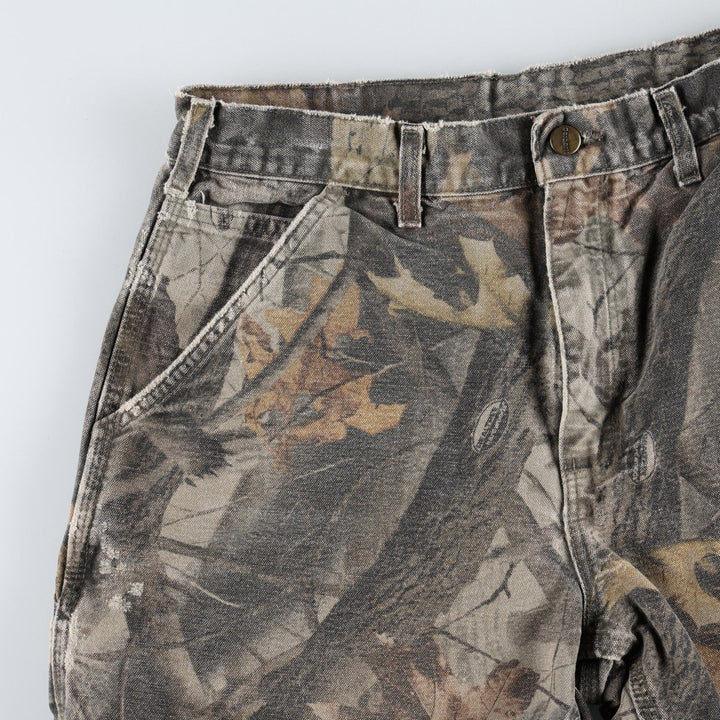 2000'S Carhartt Dungaree Fit Camouflage Pattern Realtree Camo Duck Painter Pants Men's W32 (approx.) cotton Khaki type brown Vintage Second Hand