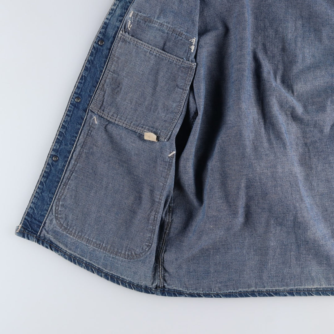 Vintage denim coveralls from the 1950s-1960s, men's size M. unclear blue type Vintage Second Hand