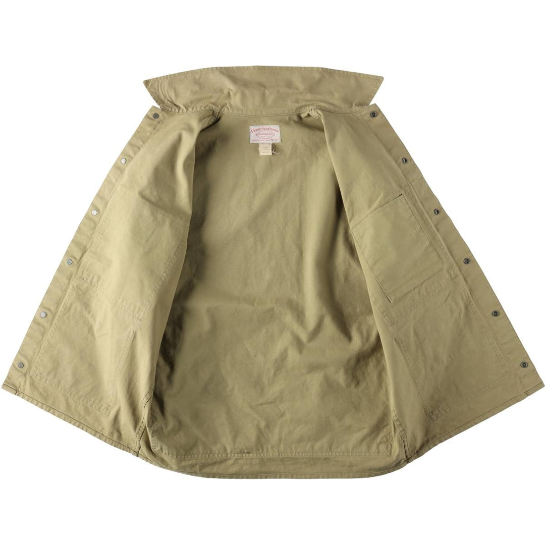 Vintage 1960s-1970'S Filson Eddie Bauer duck canvas hunting jacket, men's size M (approx.). cotton Khaki type beige Vintage Second Hand