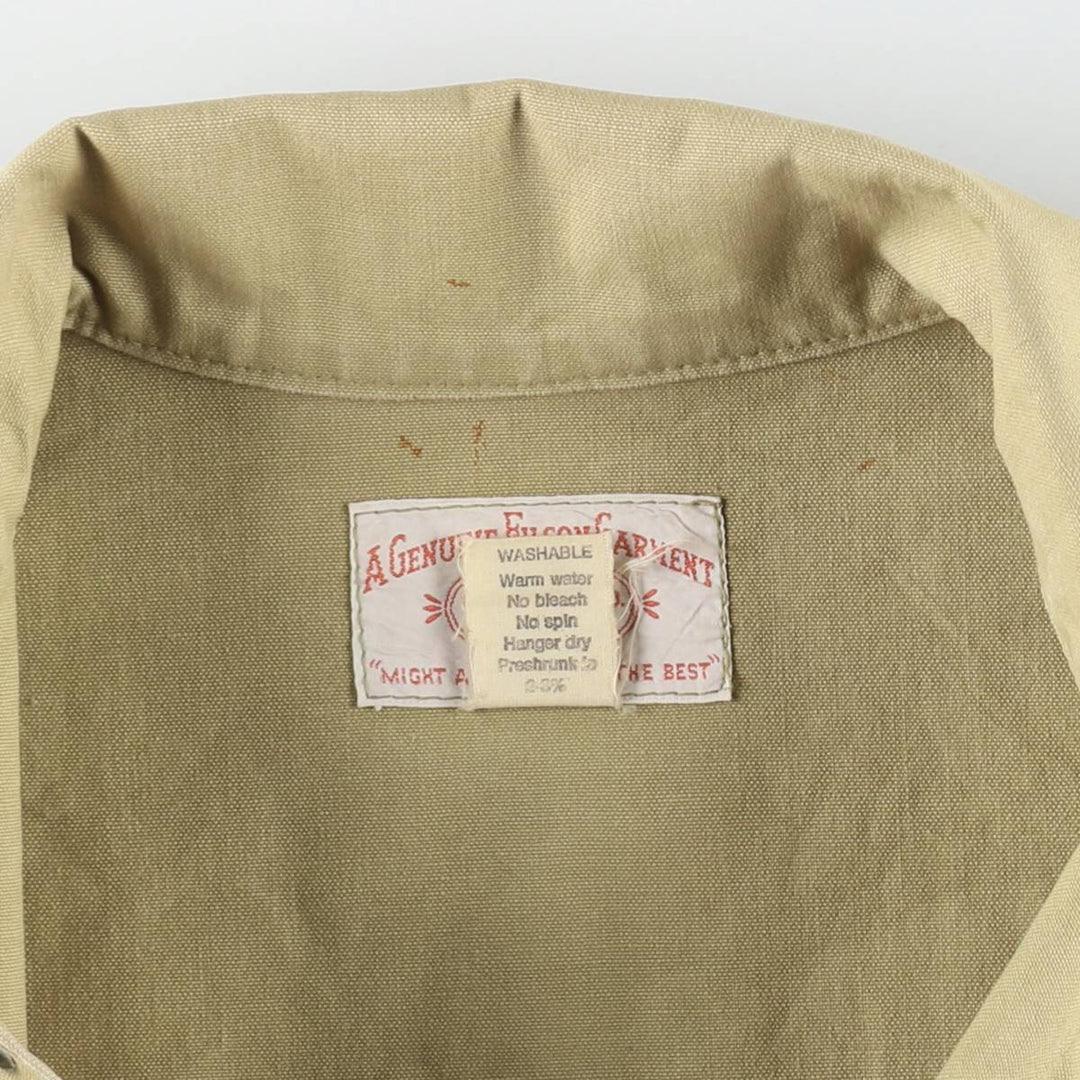 Vintage 1960s-1970'S Filson Eddie Bauer duck canvas hunting jacket, men's size M (approx.). cotton Khaki type beige Vintage Second Hand
