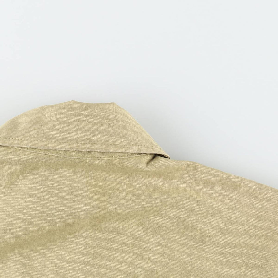 Vintage 1960s-1970'S Filson Eddie Bauer duck canvas hunting jacket, men's size M (approx.). cotton Khaki type beige Vintage Second Hand