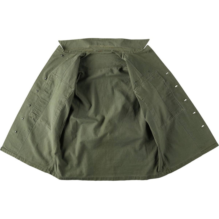 1940'S US Army M-43 Herringbone Military Utility Jacket, Made in USA, Men's Size L (Equivalent), Vintage unclear Khaki type Vintage Second Hand