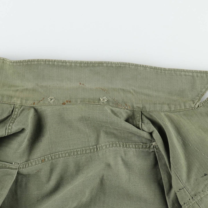 1940'S US Army M-43 Herringbone Military Utility Jacket, Made in USA, Men's Size L (Equivalent), Vintage unclear Khaki type Vintage Second Hand