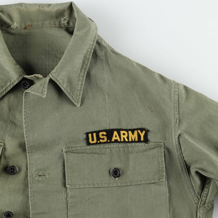 1940'S US Army M-43 Herringbone Military Utility Jacket, Made in USA, Men's Size L (Equivalent), Vintage unclear Khaki type Vintage Second Hand