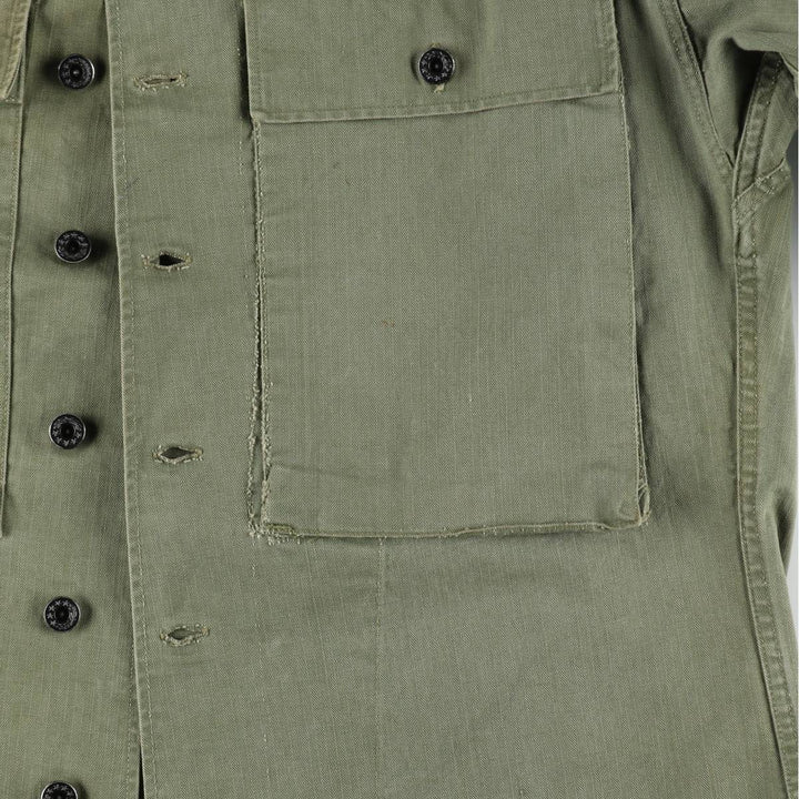 1940'S US Army M-43 Herringbone Military Utility Jacket, Made in USA, Men's Size L (Equivalent), Vintage unclear Khaki type Vintage Second Hand