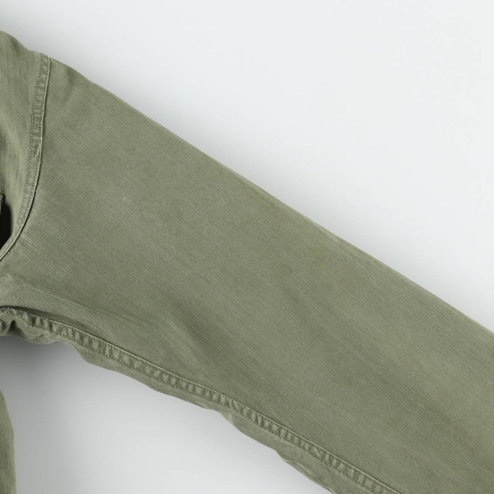 1940'S US Army M-43 Herringbone Military Utility Jacket, Made in USA, Men's Size L (Equivalent), Vintage unclear Khaki type Vintage Second Hand
