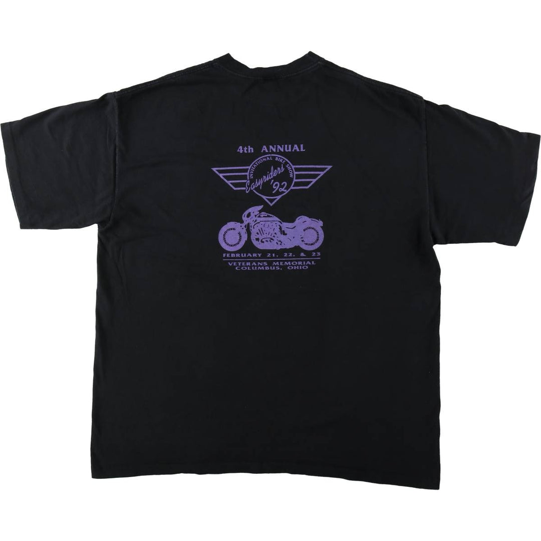 Harley-Davidson Animal Pattern Motorcycle T-Shirt, Made in USA, Men's XXL equivalent. cotton black type Vintage Second Hand