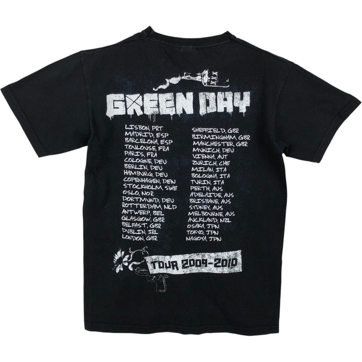 Fruit of the Loom Green Day Band T-shirt (Men's Size S) cotton black type Vintage Second Hand