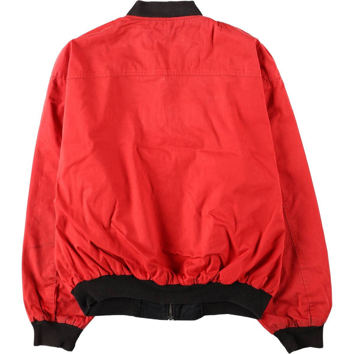Marlboro reversible back logo cotton blouson, men's size L cotton black type Vintage Second Hand