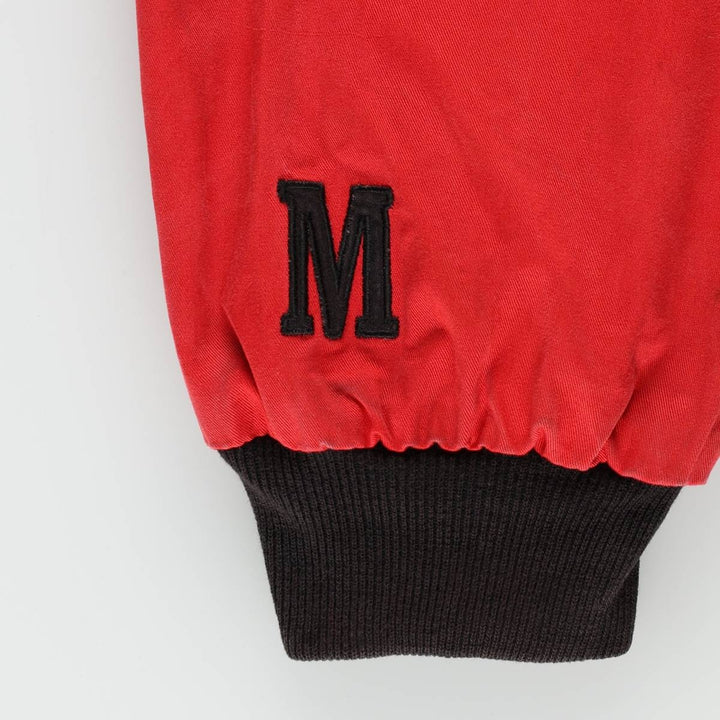 Marlboro reversible back logo cotton blouson, men's size L cotton black type Vintage Second Hand