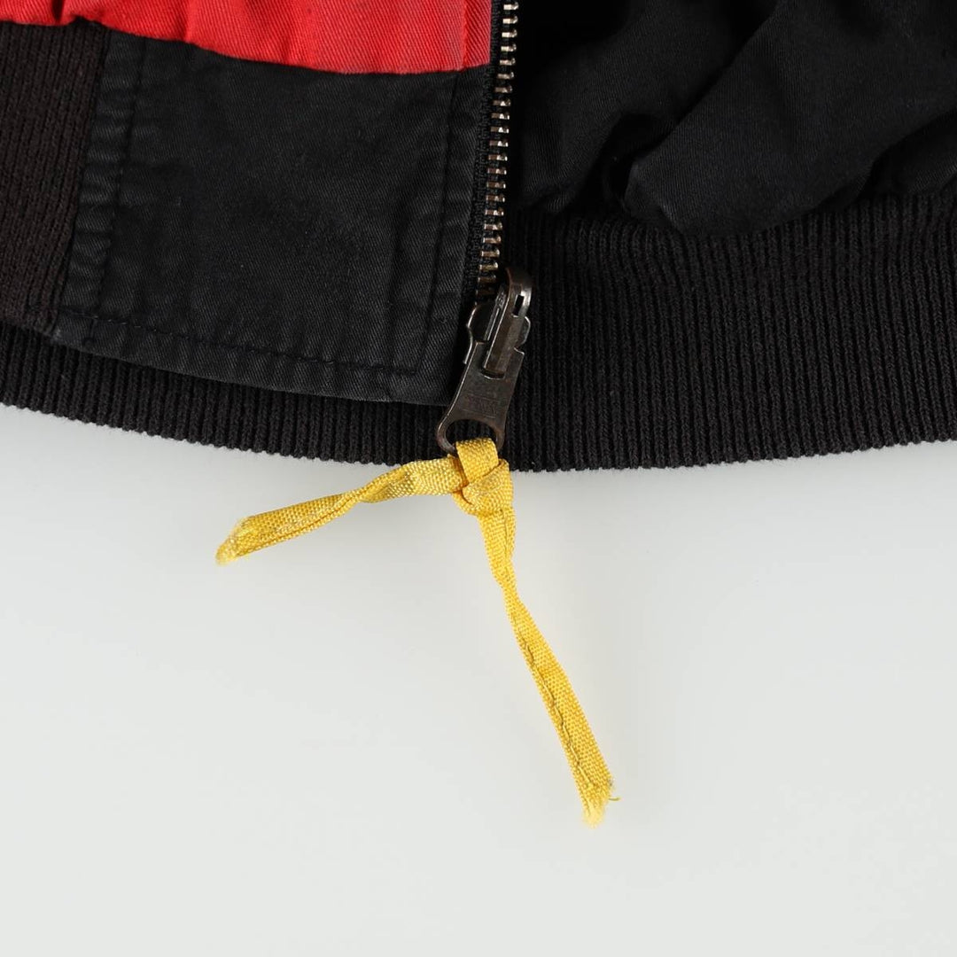 Marlboro reversible back logo cotton blouson, men's size L cotton black type Vintage Second Hand