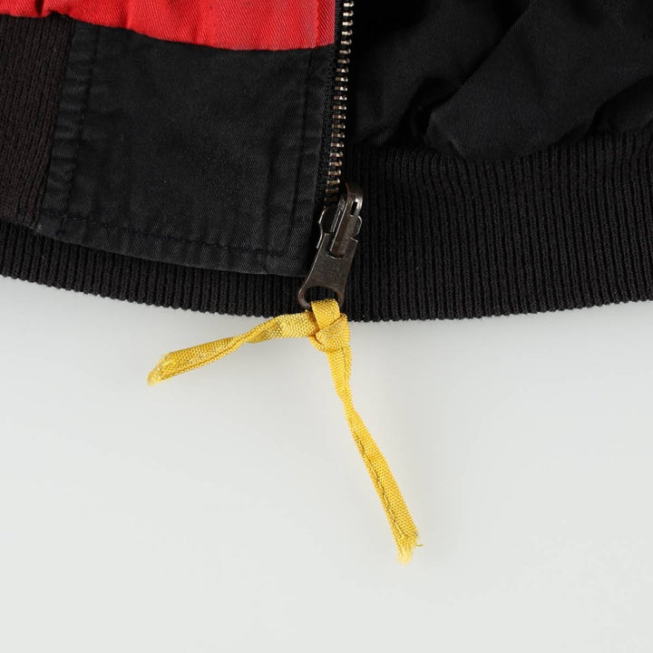 Marlboro reversible back logo cotton blouson, men's size L cotton black type Vintage Second Hand