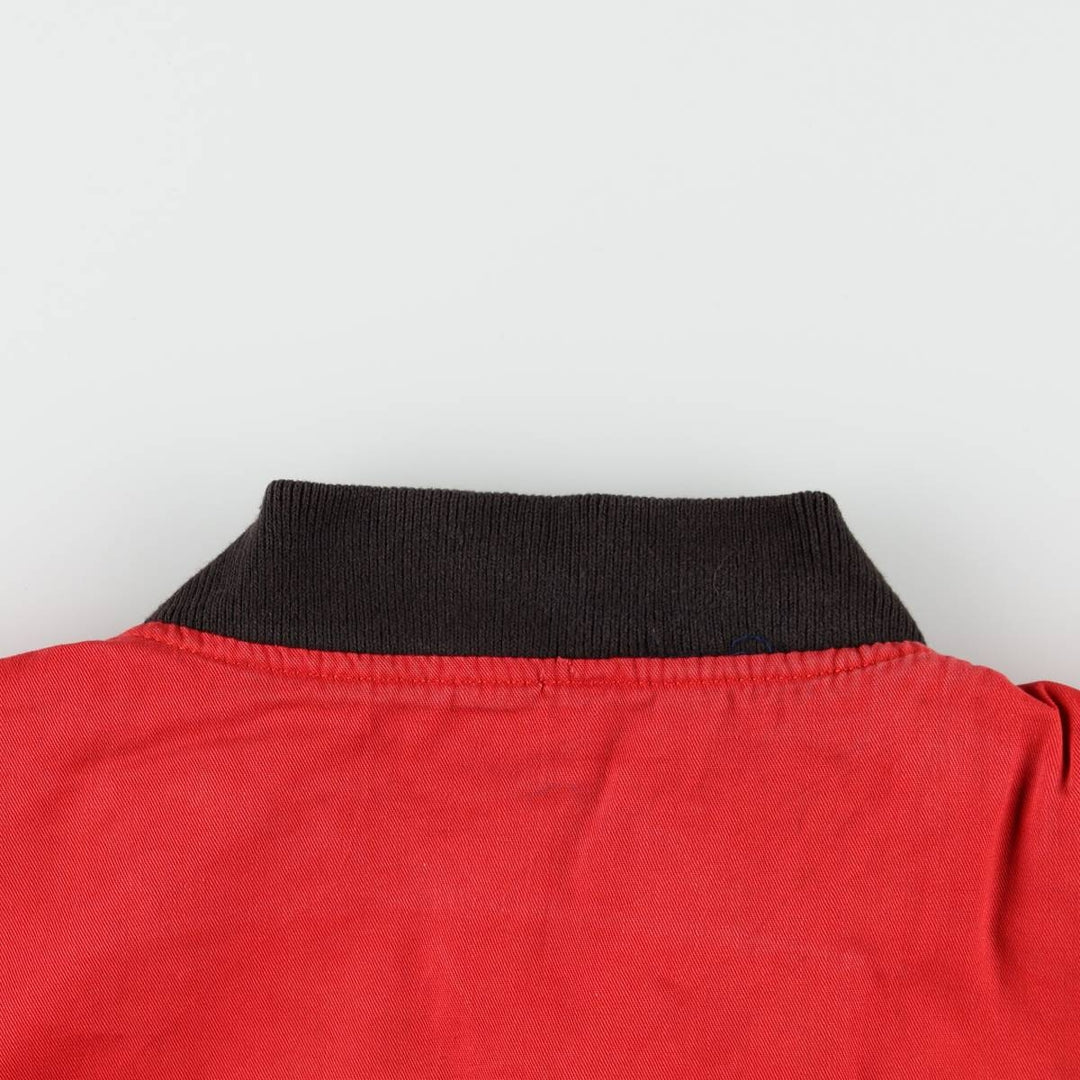 Marlboro reversible back logo cotton blouson, men's size L cotton black type Vintage Second Hand