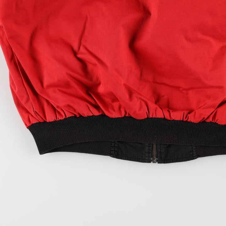 Marlboro reversible back logo cotton blouson, men's size L cotton black type Vintage Second Hand