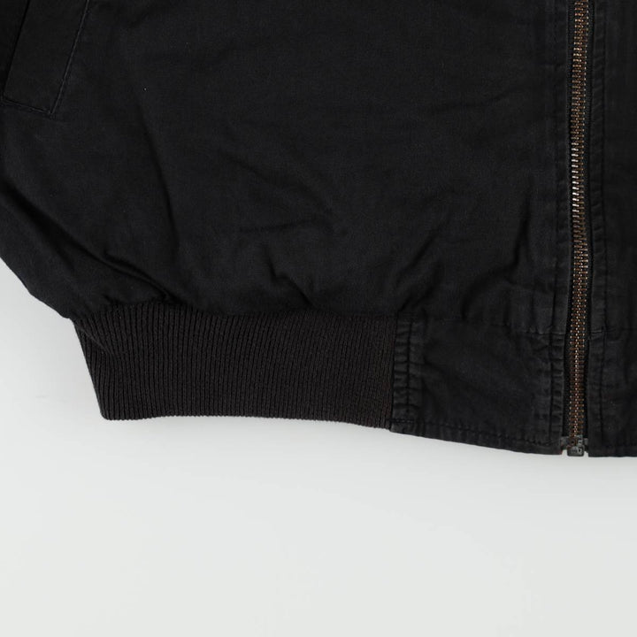 Marlboro reversible back logo cotton blouson, men's size L cotton black type Vintage Second Hand