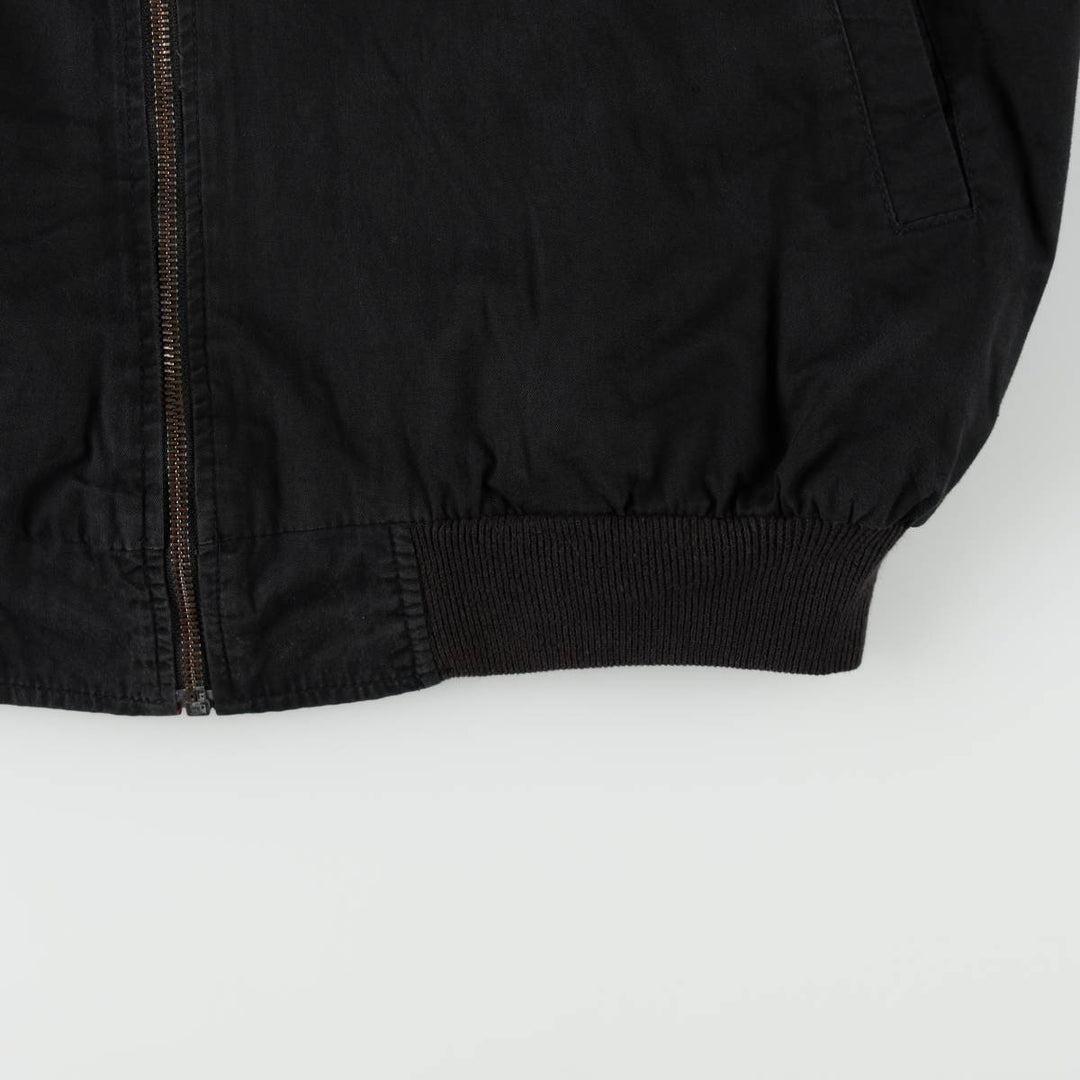 Marlboro reversible back logo cotton blouson, men's size L cotton black type Vintage Second Hand