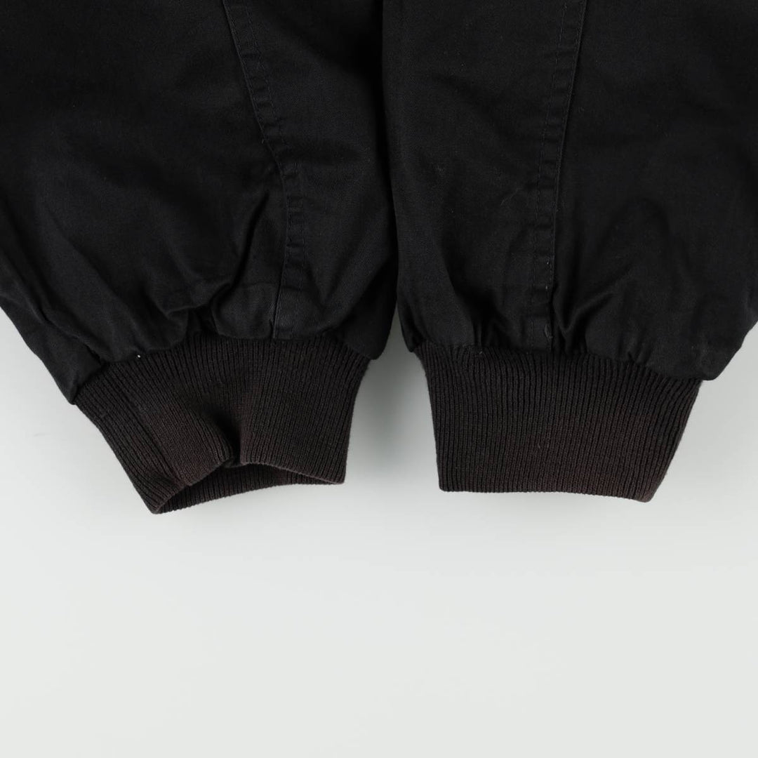 Marlboro reversible back logo cotton blouson, men's size L cotton black type Vintage Second Hand