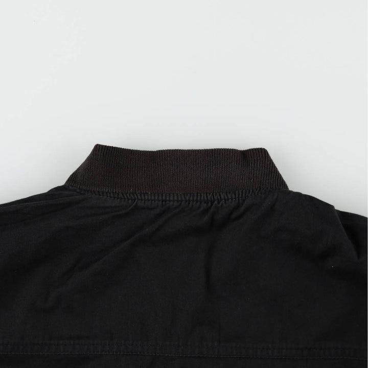 Marlboro reversible back logo cotton blouson, men's size L cotton black type Vintage Second Hand