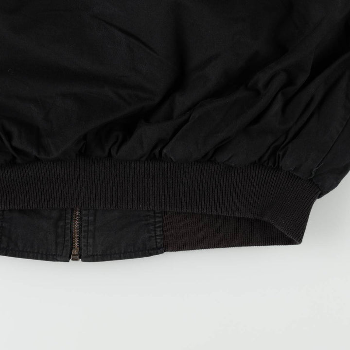 Marlboro reversible back logo cotton blouson, men's size L cotton black type Vintage Second Hand