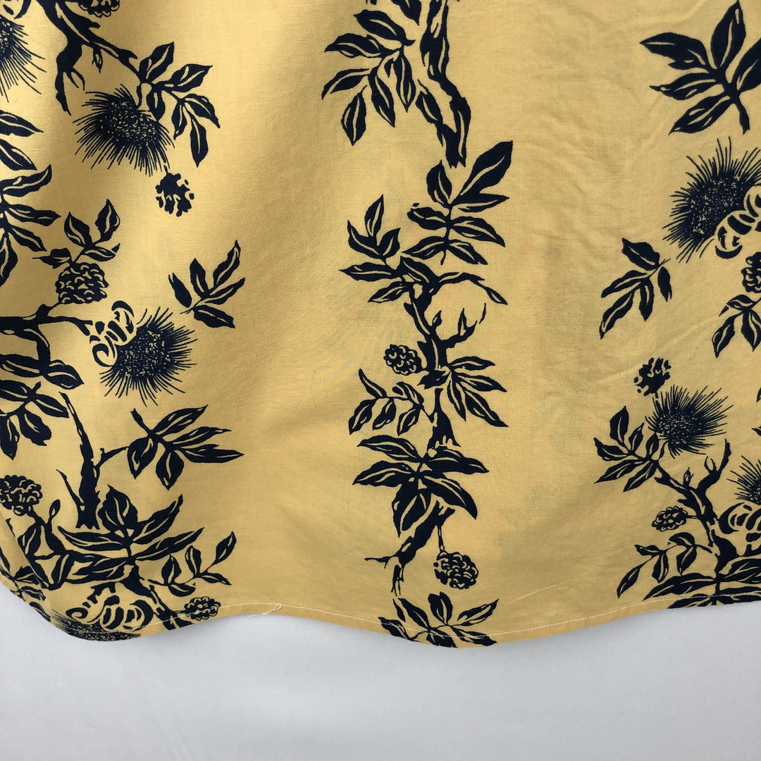 2000'S Ralph Lauren POLO JEANS COMPANY all-over print short-sleeved open-collar cotton shirt, boxy fit, men's size XXL equivalent. cotton yellow type Vintage Second Hand