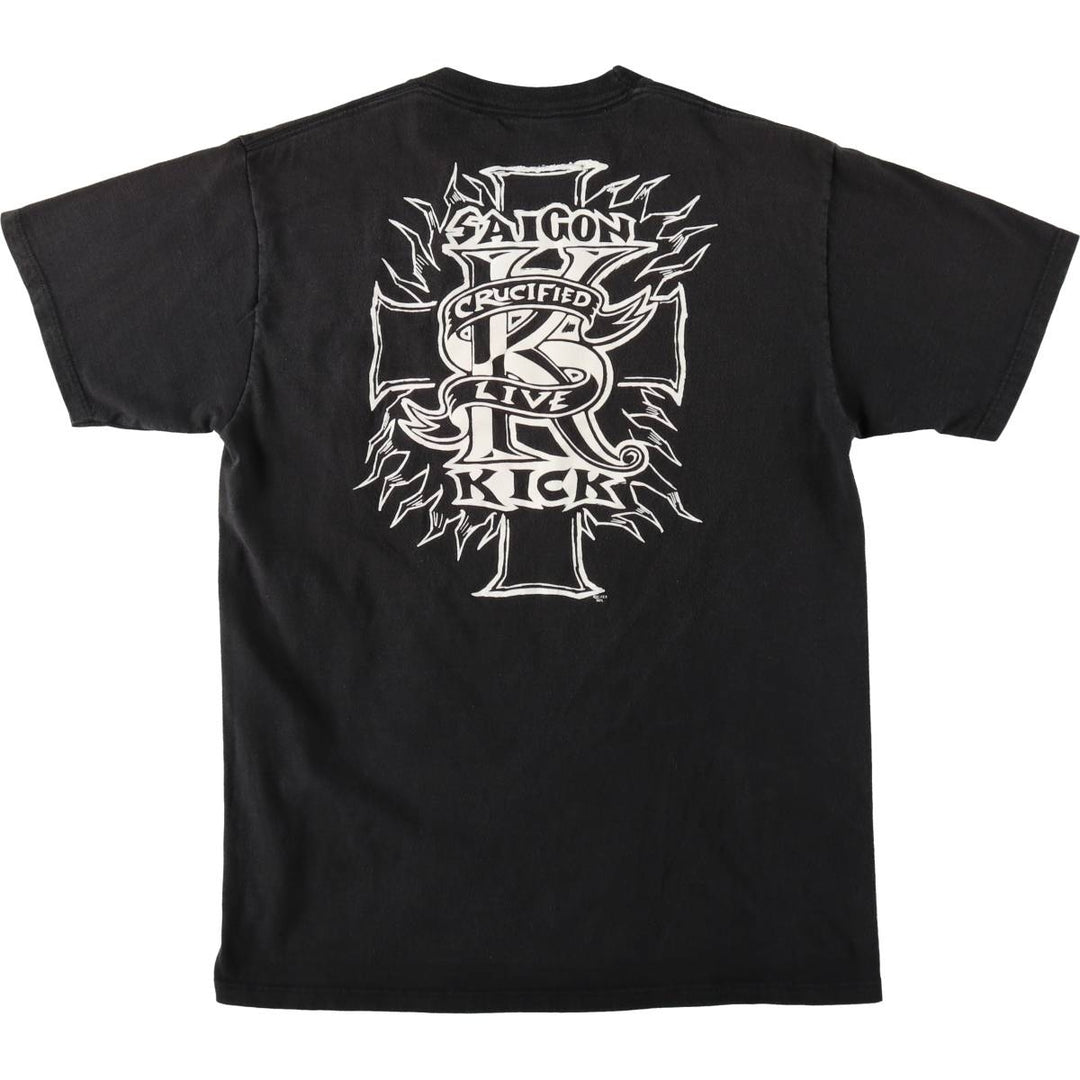 90'S Jerzees SAIGON KICK Band T-Shirt, Made in USA, Men's Size L (approx.), Vintage cotton black type Vintage Second Hand
