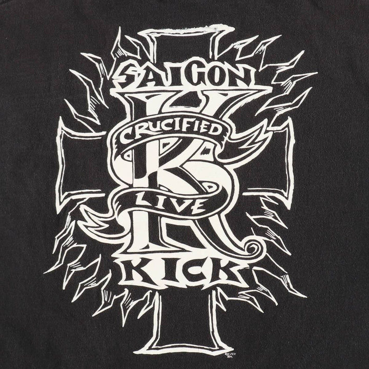 90'S Jerzees SAIGON KICK Band T-Shirt, Made in USA, Men's Size L (approx.), Vintage cotton black type Vintage Second Hand