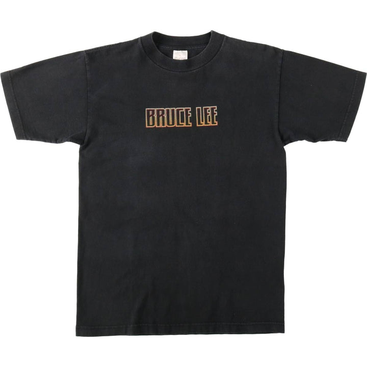 90'S Murina Bruce Lee Print T-Shirt, Made in USA, Men's Size M (Equivalent), Vintage cotton black type Vintage Second Hand