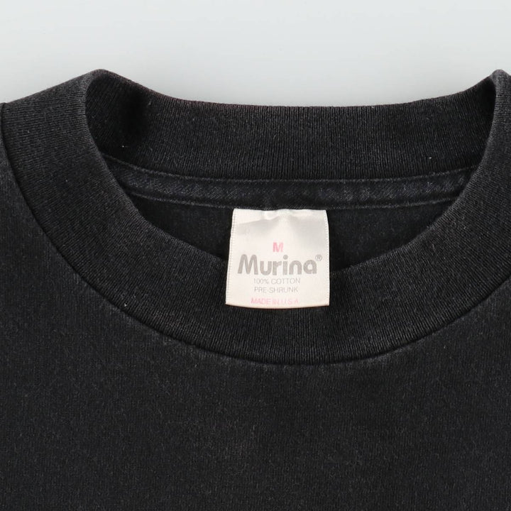 90'S Murina Bruce Lee Print T-Shirt, Made in USA, Men's Size M (Equivalent), Vintage cotton black type Vintage Second Hand