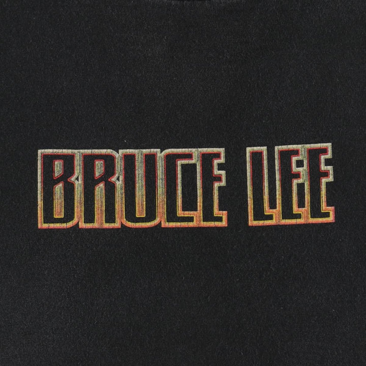 90'S Murina Bruce Lee Print T-Shirt, Made in USA, Men's Size M (Equivalent), Vintage cotton black type Vintage Second Hand