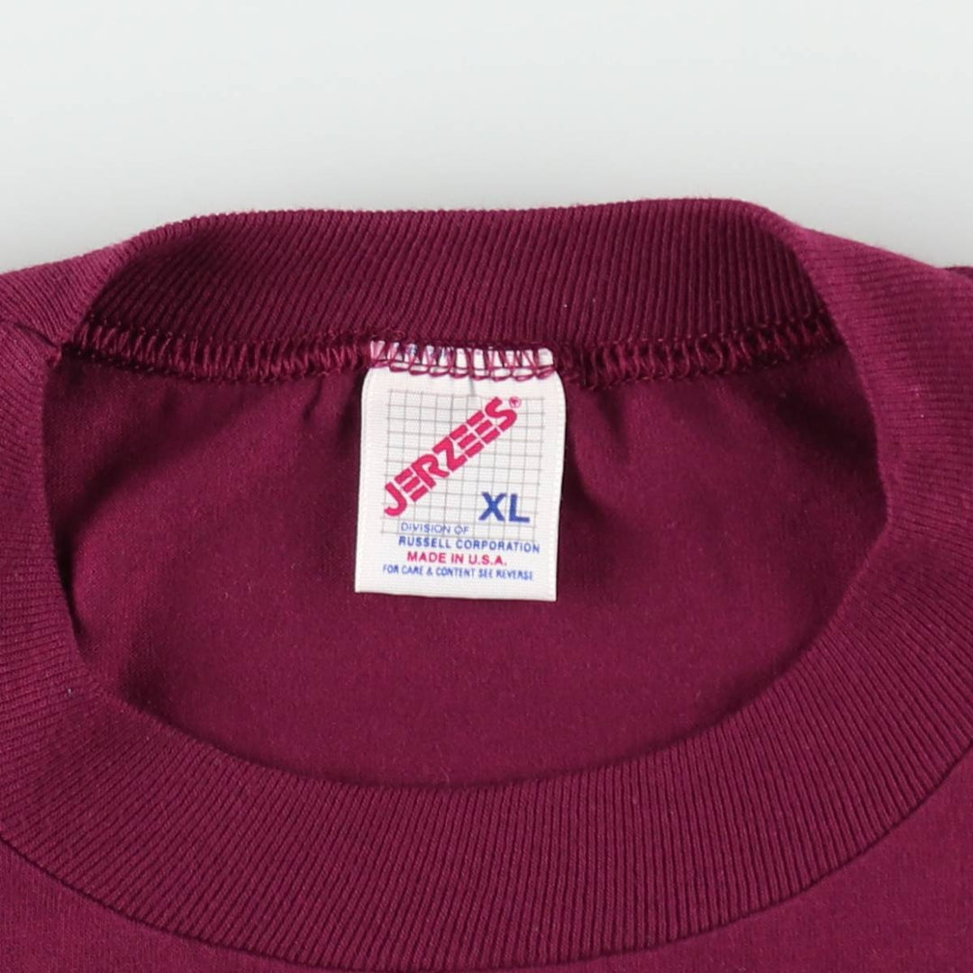 80s-90'S JERSEY'S KRAFTMAID Spiderweb Advertising T-Shirt, Men's XL equivalent, Vintage cotton wine-red Vintage Second Hand
