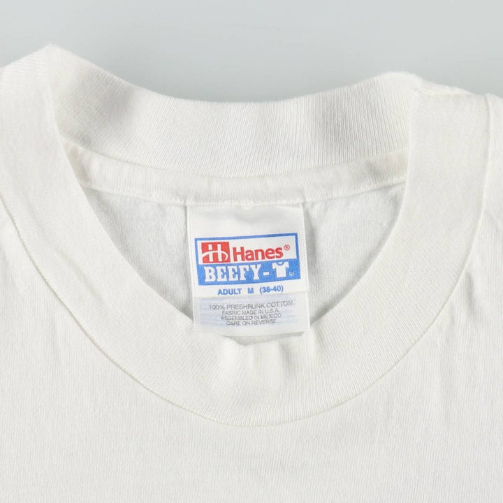 90'S Hanes BEEFY-T insect print t-shirt, men's size M equivalent, vintage. cotton black type Vintage Second Hand