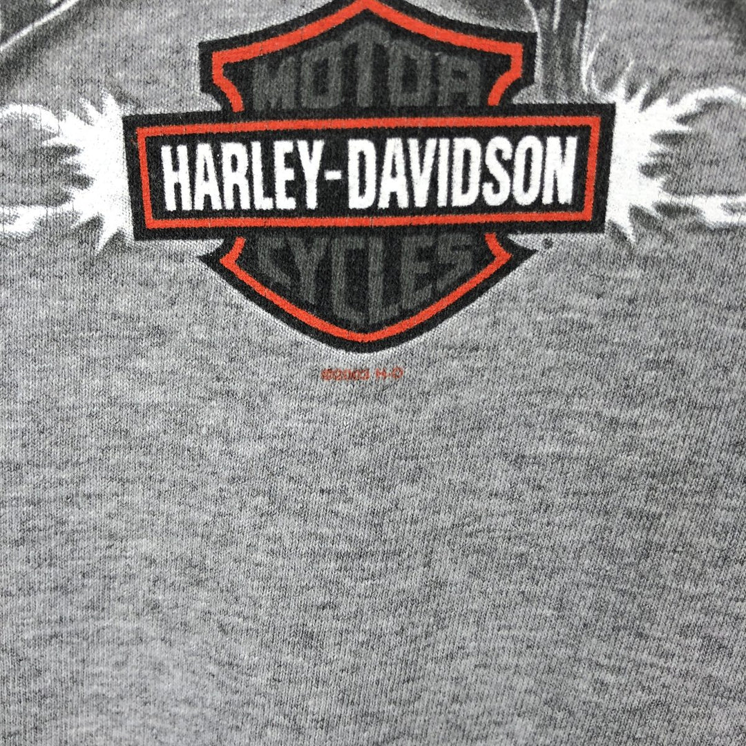 Harley-Davidson Long Sleeve T-Shirt, Men's Size L cotton gray type Vintage Second Hand