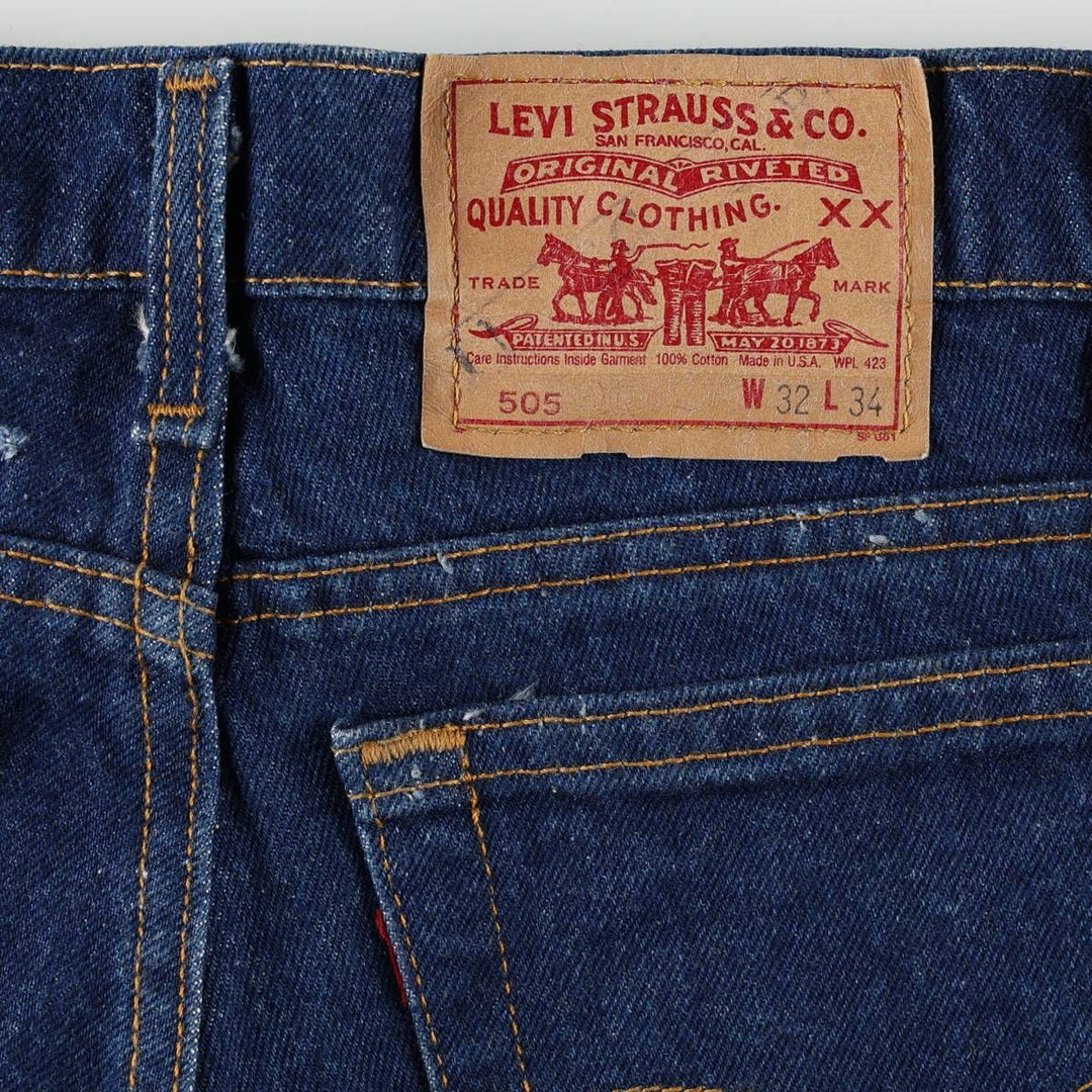 ~1990'S Levi's 505-0217 Tapered Denim Pants, Made in USA, Men's Size W31 (approx.), Vintage cotton blue type Vintage Second Hand