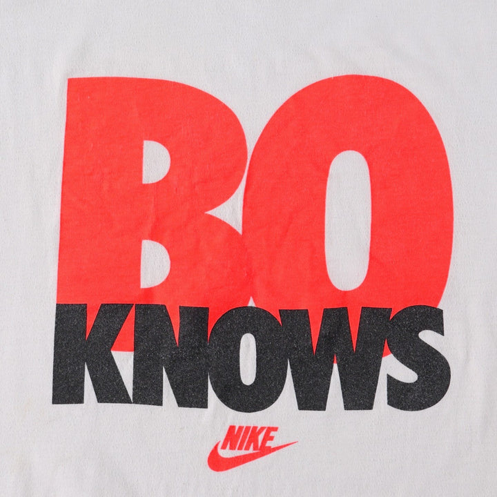 90'S Nike Silver Tag Printed T-Shirt, Made in USA, Men's Size S (Equivalent), Vintage polyester white type Vintage Second Hand