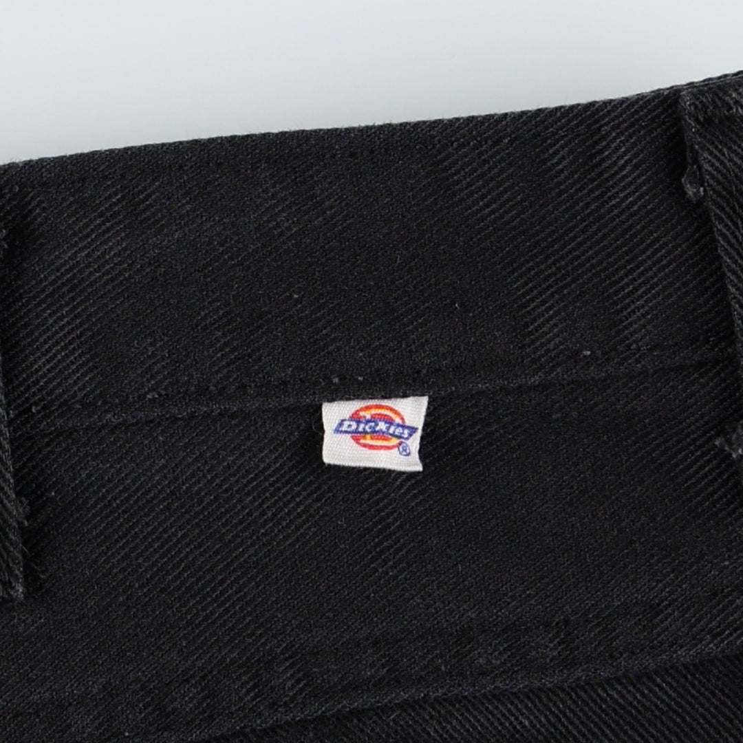 70s-80'S Dickies work pants, small tag, made in USA, men's size W34 equivalent, vintage. polyester black type Vintage Second Hand
