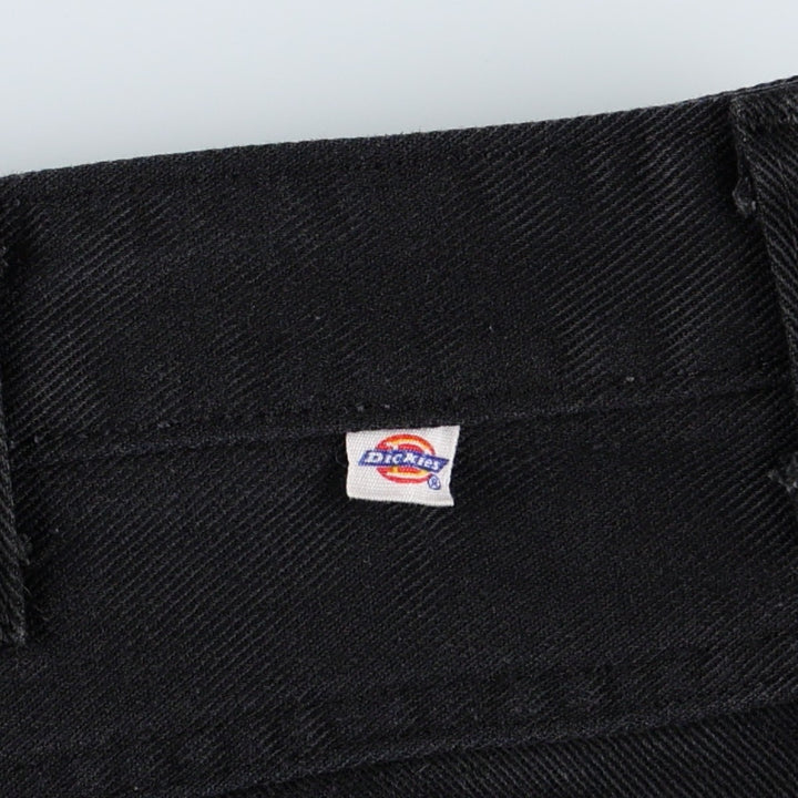 70s-80'S Dickies work pants, small tag, made in USA, men's size W34 equivalent, vintage. polyester black type Vintage Second Hand
