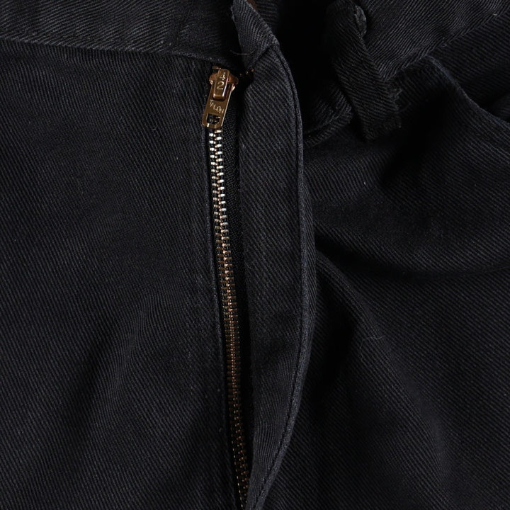 70s-80'S Dickies work pants, small tag, made in USA, men's size W34 equivalent, vintage. polyester black type Vintage Second Hand