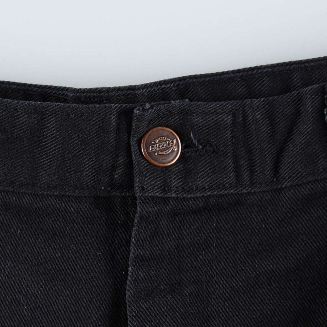 70s-80'S Dickies work pants, small tag, made in USA, men's size W34 equivalent, vintage. polyester black type Vintage Second Hand