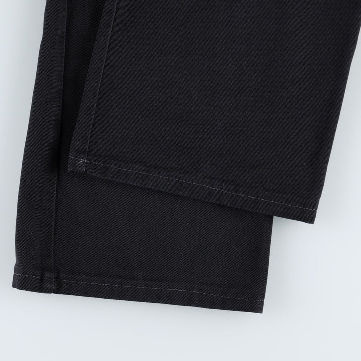 70s-80'S Dickies work pants, small tag, made in USA, men's size W34 equivalent, vintage. polyester black type Vintage Second Hand
