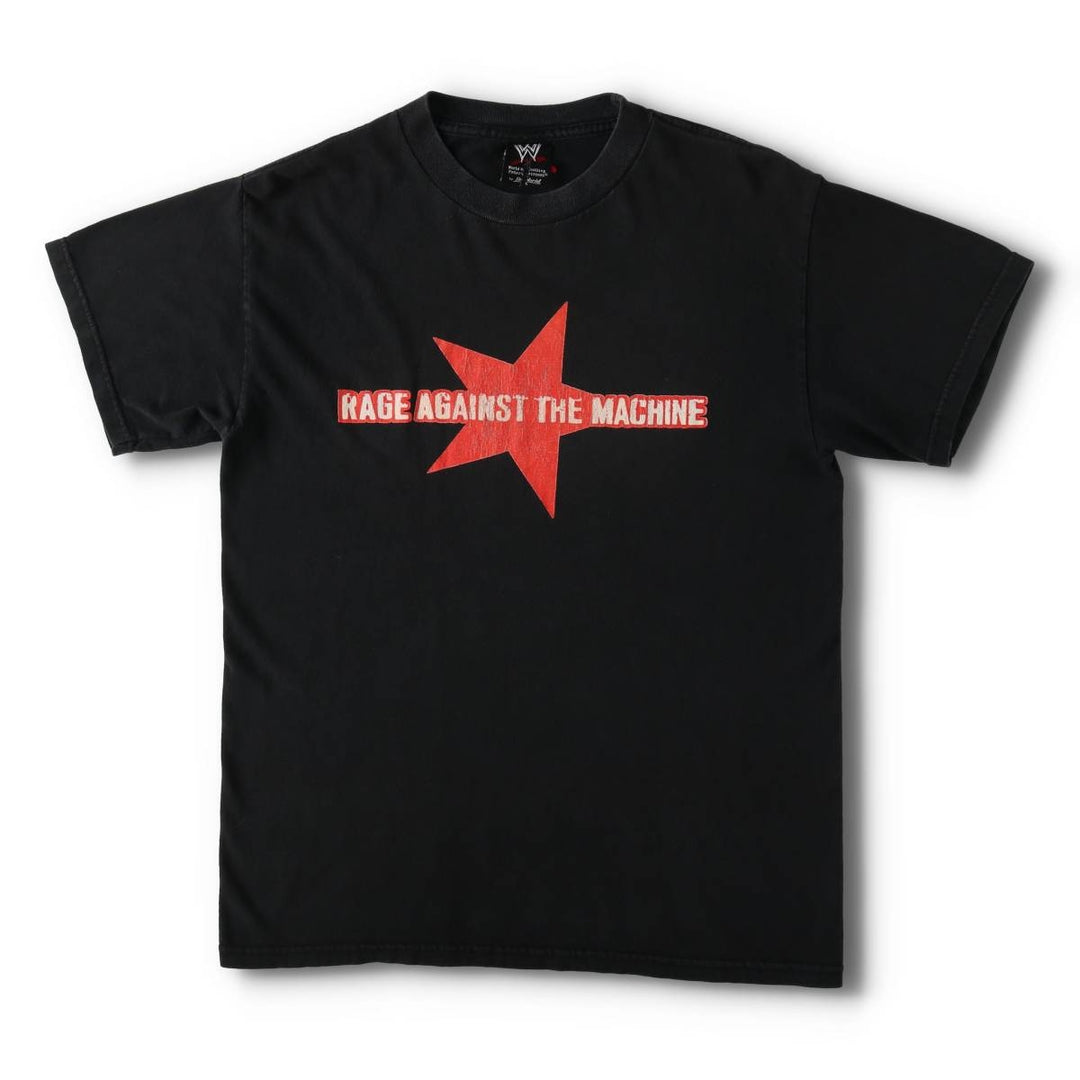 2000'S WWE Rage Against the Machine Band T-shirt (Men's Size M) unclear black type Vintage Second Hand