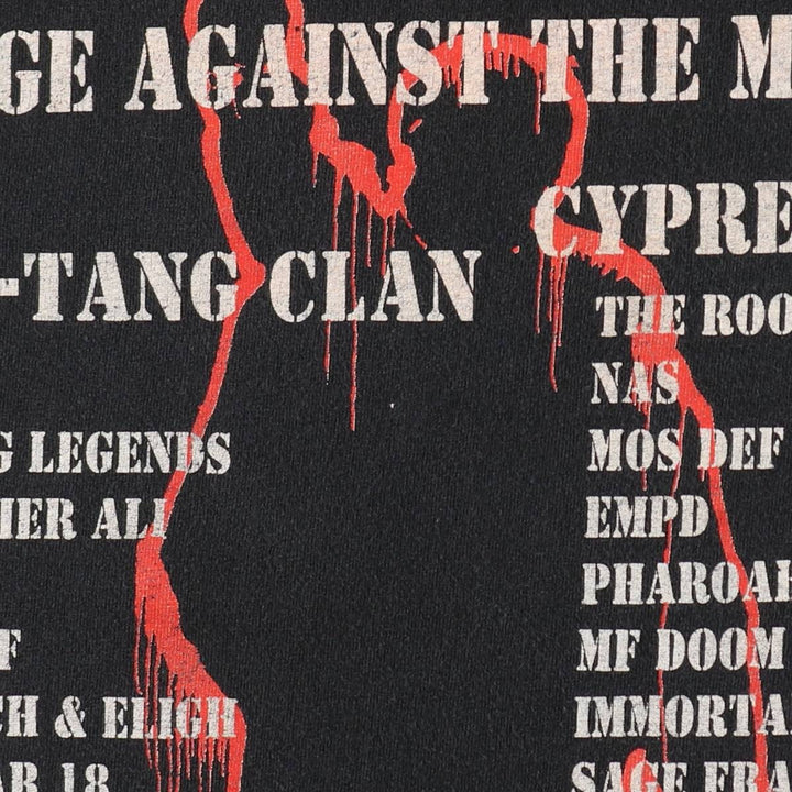 2000'S WWE Rage Against the Machine Band T-shirt (Men's Size M) unclear black type Vintage Second Hand