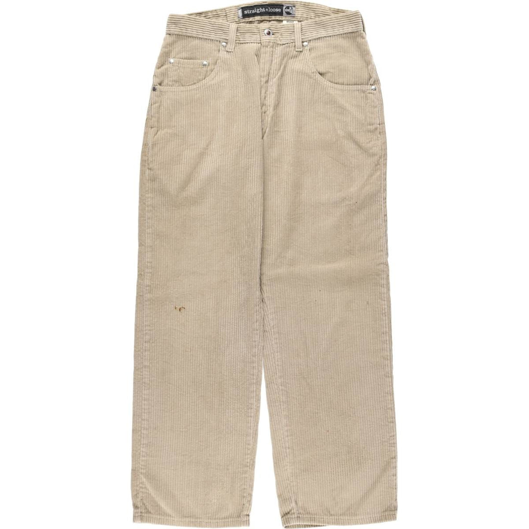 90'S Levi's Silver Tab Straight Loose Corduroy Pants, Men's W31 (approx.), Vintage cotton Beige type Vintage Second Hand