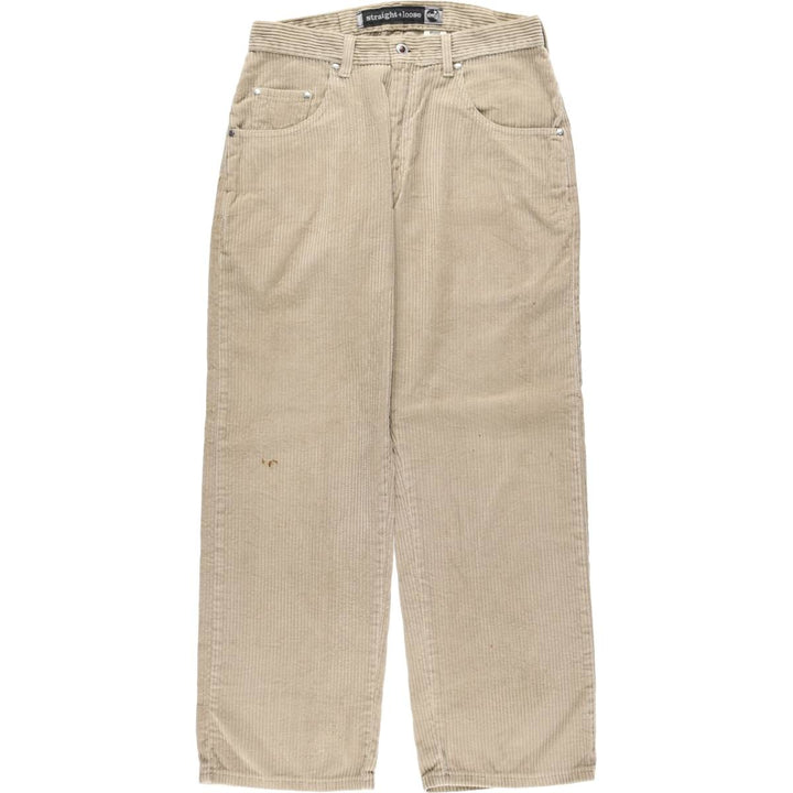 90'S Levi's Silver Tab Straight Loose Corduroy Pants, Men's W31 (approx.), Vintage cotton Beige type Vintage Second Hand