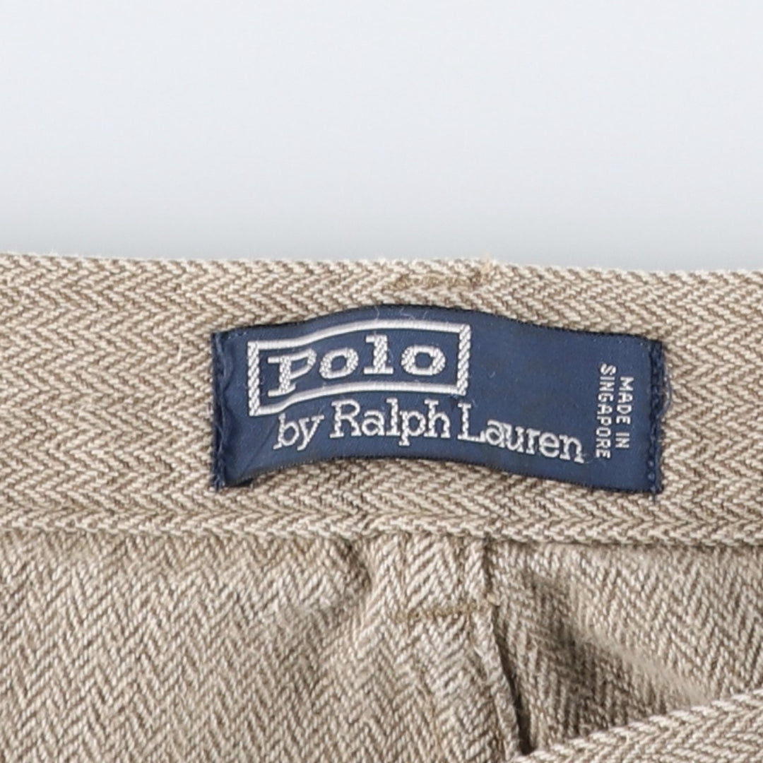 Ralph Lauren POLO by Ralph Lauren herringbone painter pants, men's size W36 (approx.) cotton Beige type Vintage Second Hand