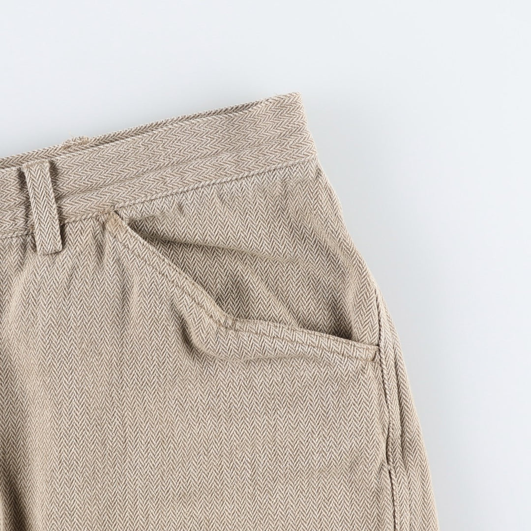 Ralph Lauren POLO by Ralph Lauren herringbone painter pants, men's size W36 (approx.) cotton Beige type Vintage Second Hand