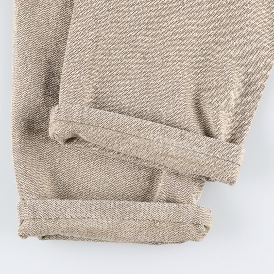 Ralph Lauren POLO by Ralph Lauren herringbone painter pants, men's size W36 (approx.) cotton Beige type Vintage Second Hand