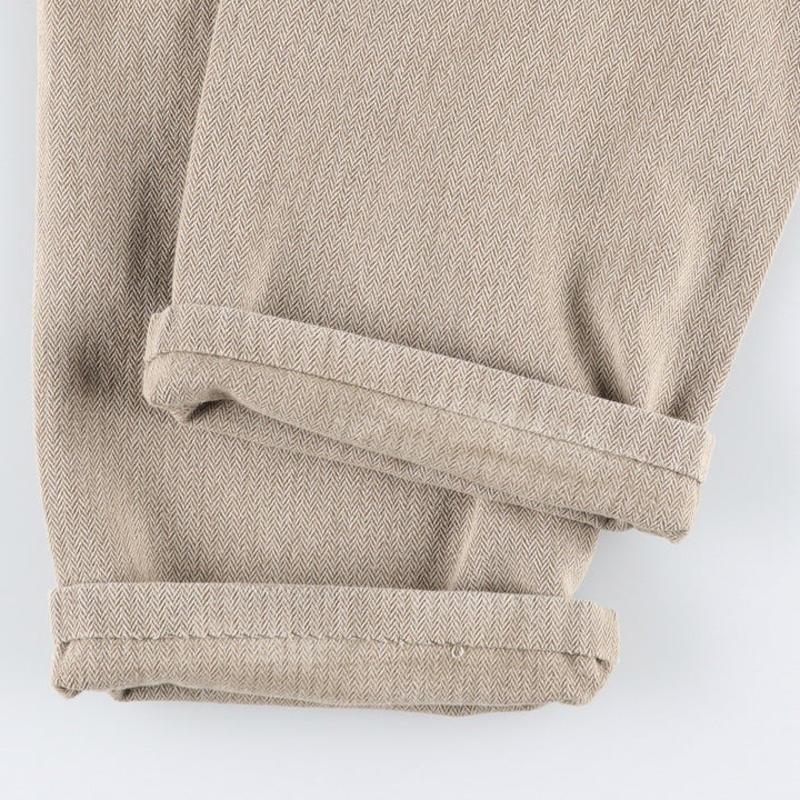 Ralph Lauren POLO by Ralph Lauren herringbone painter pants, men's size W36 (approx.) cotton Beige type Vintage Second Hand