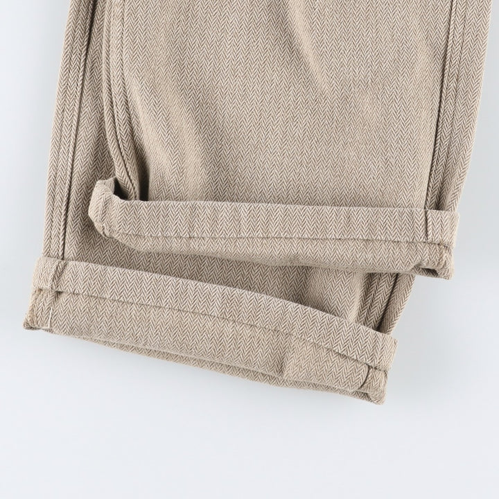 Ralph Lauren POLO by Ralph Lauren herringbone painter pants, men's size W36 (approx.) cotton Beige type Vintage Second Hand
