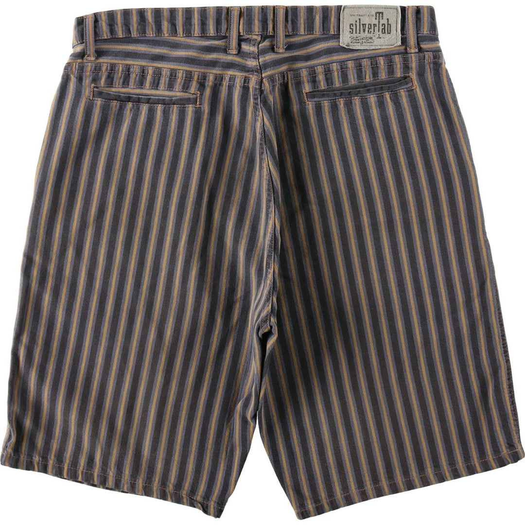 90'S Levi's Silver Tab Chinos Stripe Pattern Chino Shorts, Men's Size W34 (approx.), Vintage unclear Charcoal Vintage Second Hand