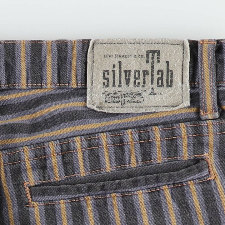 90'S Levi's Silver Tab Chinos Stripe Pattern Chino Shorts, Men's Size W34 (approx.), Vintage unclear Charcoal Vintage Second Hand